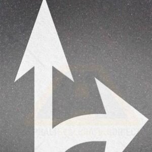 premark®, pil, højre, 1700 x 525 mm, ral 9016 hvid