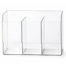 handskestativ transparent acryl til 3 æsker