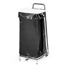 affaldssækkestativ 125l hvidt låg