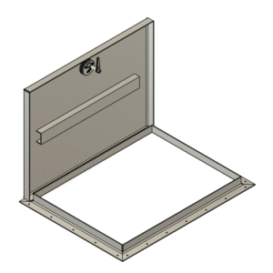 indbygningsboks med luge, 245x175 mm