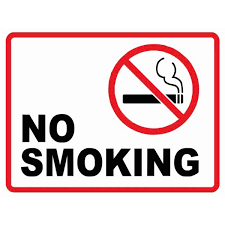 skilt, rygning forbudt Ø200mm. klistermærke