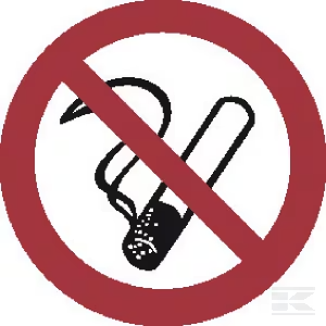 skilt, rygning forbudt Ø200mm.